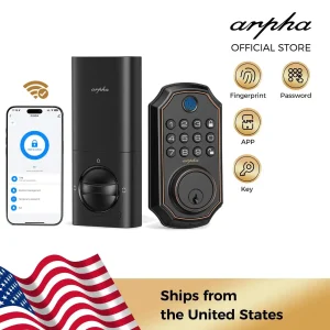 WIFI Keyless Entry Door Lock 5-in-1 Smart Fingerprint Deadbolt