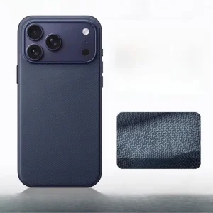 Luxury Tech Woven Magnetic Case for iPhone 17 16 15 14 13 Pro Max Magsafe Adsorption Wireless Charging Cover